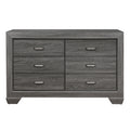 Wooden Bedroom Furniture Gray Finish 1pc Dresser of 6x gray-6-wood