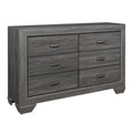 Wooden Bedroom Furniture Gray Finish 1pc Dresser of 6x gray-6-wood