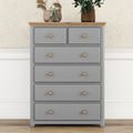 Rustic Wooden Chest With 6 Drawers,Storage