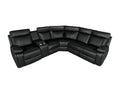 Home Theater Seating Manual Recliner with Cup Holder black-foam-pu