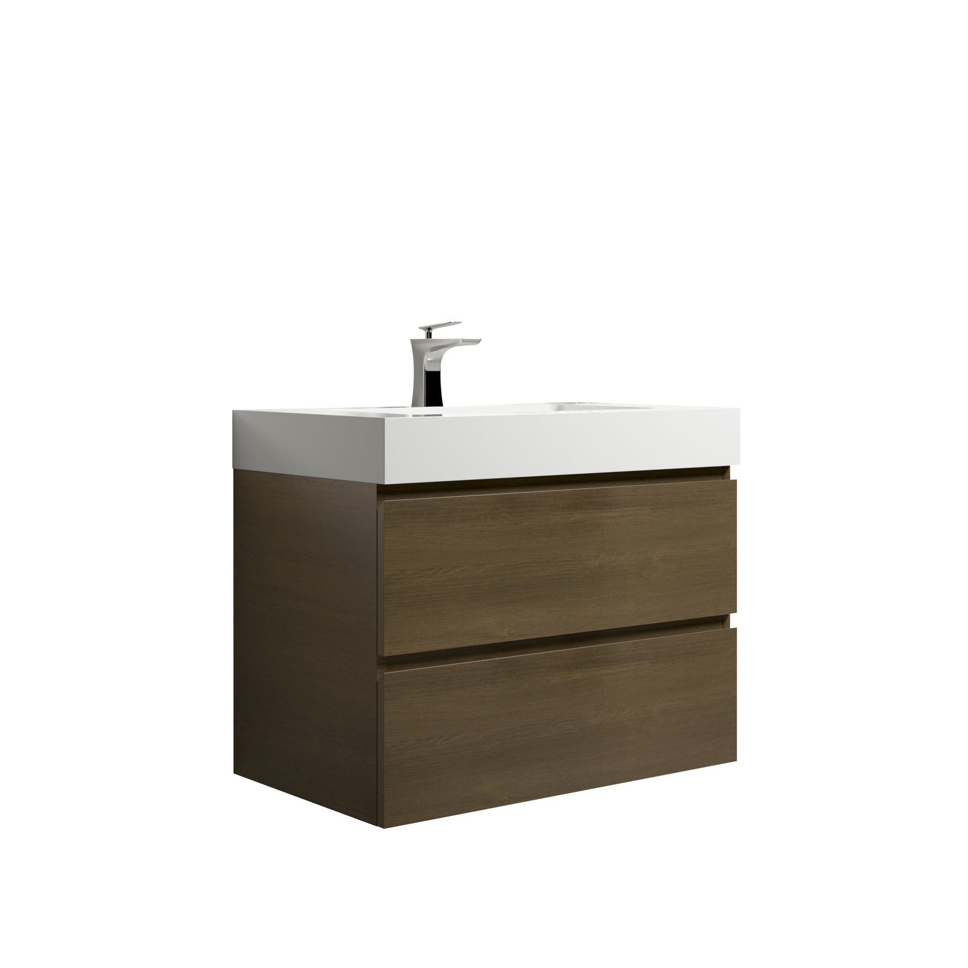 U038 Alice30 111 Alice 30" Dark Oak Bathroom Vanity dark oak-melamine