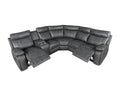 Home Theater Seating Manual Recliner with Cup Holder gray-foam-pu