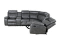 Home Theater Seating Manual Recliner with Cup Holder gray-foam-pu