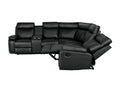 Home Theater Seating Manual Recliner with Cup Holder black-foam-pu