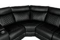 Home Theater Seating Manual Recliner with Cup Holder black-foam-pu