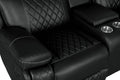 Home Theater Seating Manual Recliner with Cup Holder black-foam-pu