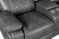 Home Theater Seating Manual Recliner with Cup Holder gray-foam-pu