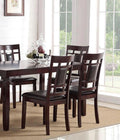 Modern Contemporary 7pc Dining Set Espresso Finish brown-wood-dining room-birch-rectangular-dining