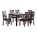 Modern Contemporary 7pc Dining Set Espresso Finish brown-wood-dining room-birch-rectangular-dining