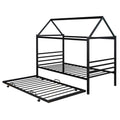 Twin Size Metal House Shape Platform Bed with box spring not