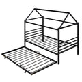 Twin Size Metal House Shape Platform Bed with box spring not