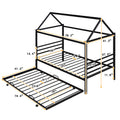 Twin Size Metal House Shape Platform Bed with box spring not