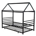 Twin Size Metal House Shape Platform Bed with box spring not