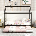 Twin Size Metal House Shape Platform Bed with box spring not