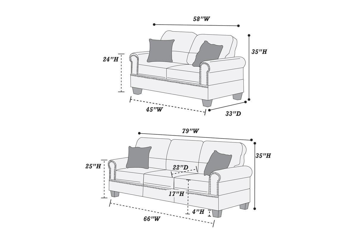 Black Bonded Leather 2pc Sofa Set Sofa And Loveseat black-faux leather-wood-primary living