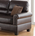 Espresso Faux Leather 2pc Sofa Set Sofa And Loveseat espresso-espresso-faux leather-wood-primary