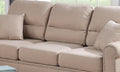 Sand Polyfiber Linen Like Fabric 2pc Sofa Set Sofa And desert sand-linen-wood-primary living