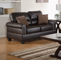 Espresso Faux Leather 2pc Sofa Set Sofa And Loveseat espresso-espresso-faux leather-wood-primary