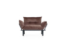 Sona Futon Love Seat brown-metal-metal