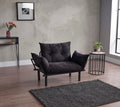 Sona Futon Love Seat black-metal-metal