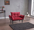 Sona Futon Love Seat red-metal-metal