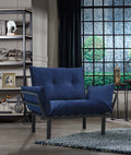 Sona Futon Love Seat blue-metal-metal