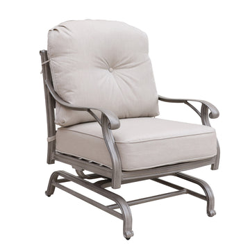 Cast Aluminum Club Motion Chair With Cushion, Set