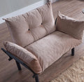 Sona Futon Love Seat beige-metal-metal