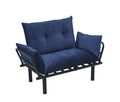 Sona Futon Love Seat blue-metal-metal