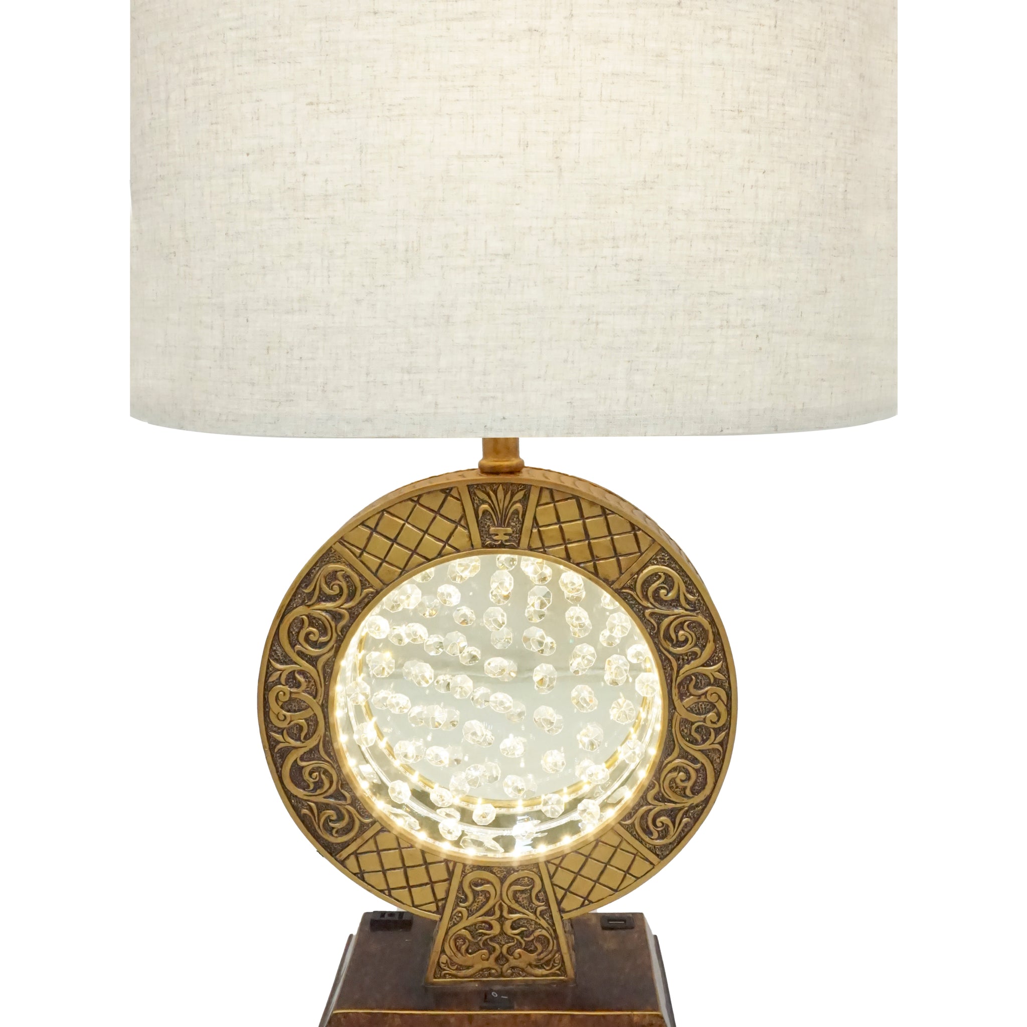 28" Antique polyresin Table Lamp With Floating