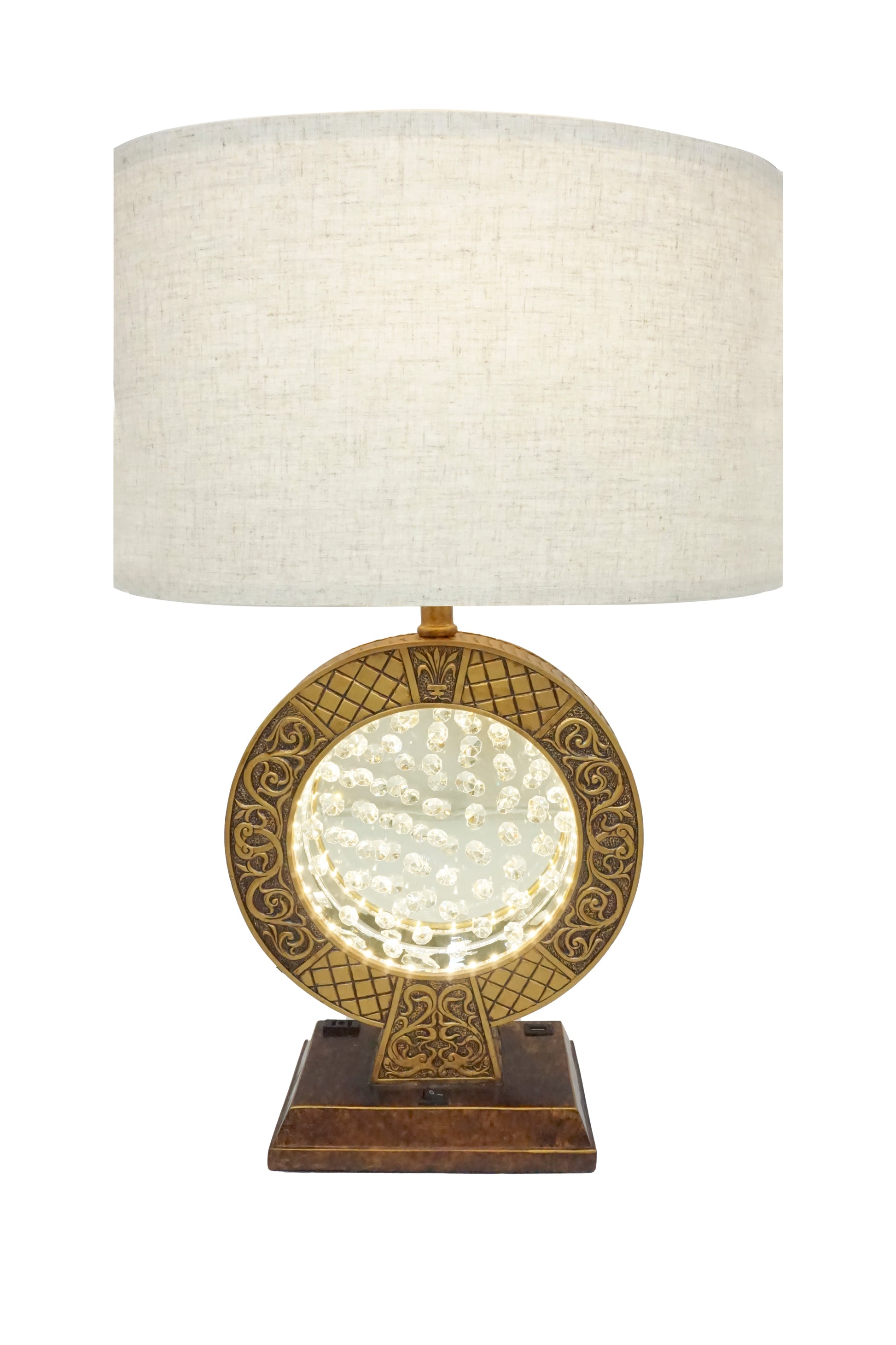 28" Antique polyresin Table Lamp With Floating