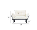 Sona Futon Love Seat cream-metal-metal