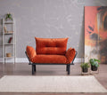 Sona Futon Love Seat orange-metal-metal