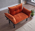 Sona Futon Love Seat orange-metal-metal