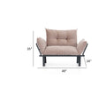 Sona Futon Love Seat beige-metal-metal