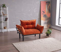 Sona Futon Love Seat orange-metal-metal