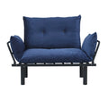 Sona Futon Love Seat blue-metal-metal