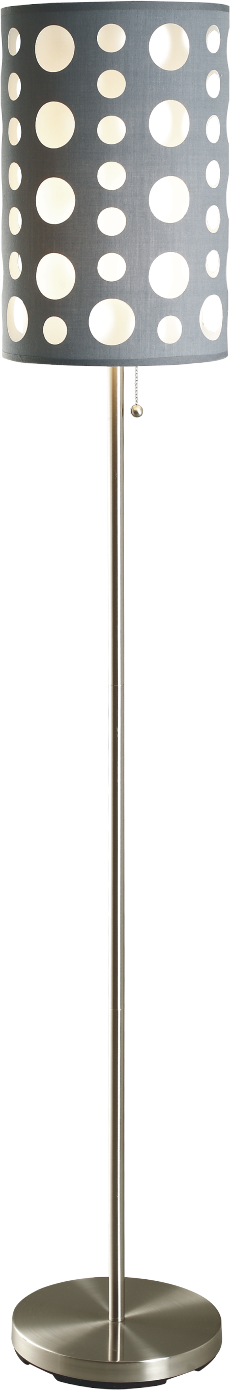 62"h Grey White Retro Floor Lamp