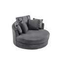 Swivel Accent Barrel Chair With 5 Movable Pillow