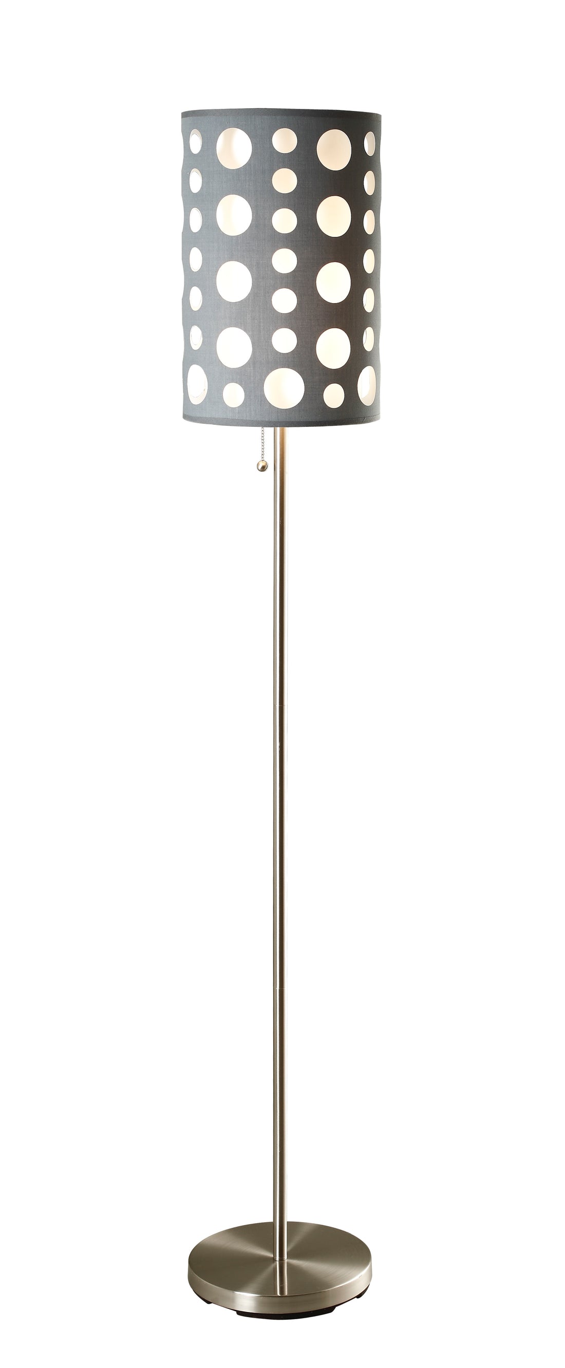 62"h Grey White Retro Floor Lamp