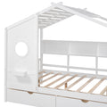 Wooden Full Size House Bed With 2 Drawers,Kids