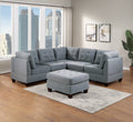 Modular Sectional 6pc Set Living Room Furniture Corner gray-primary living space-tufted