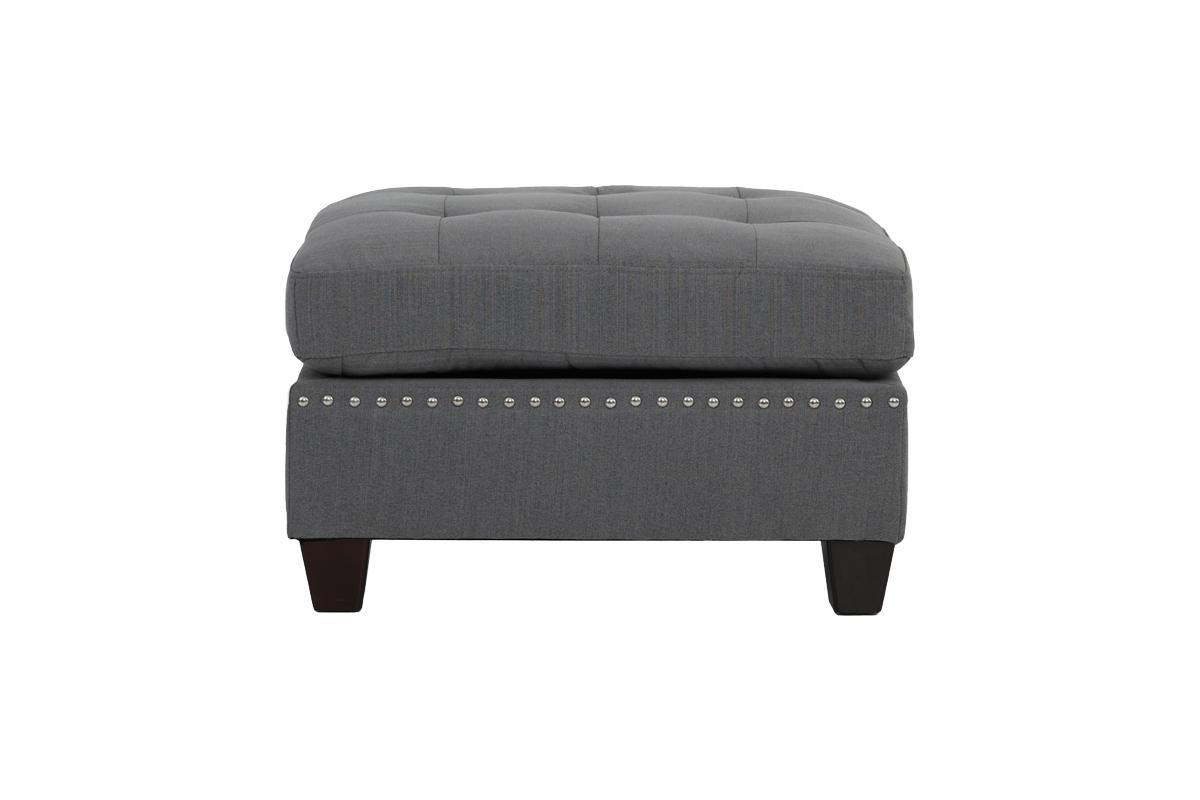 Living Room Furniture Tufted Ottoman Grey Linen Like grey-linen-primary living