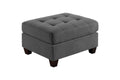 Living Room Furniture Tufted Ottoman Grey Linen Like grey-linen-primary living