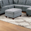 Living Room Furniture Tufted Ottoman Grey Linen Like grey-linen-primary living