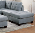 Living Room Furniture Tufted Ottoman Grey Linen Like grey-linen-primary living