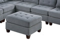 Living Room Furniture Tufted Ottoman Grey Linen Like grey-linen-primary living