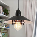 Farmhouse Vintage Pendant Light Black Fixture Pendant black white-metal