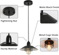 Farmhouse Vintage Pendant Light Black Fixture Pendant black white-metal