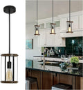 Vintage Rustic Pendant Light Metal Cage Pendant Lamps black-metal